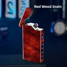 Double Arc Lighter with LED Power Display Windproof Metal Body Type-C Charging Custom Engrave for Outdoor Survival
