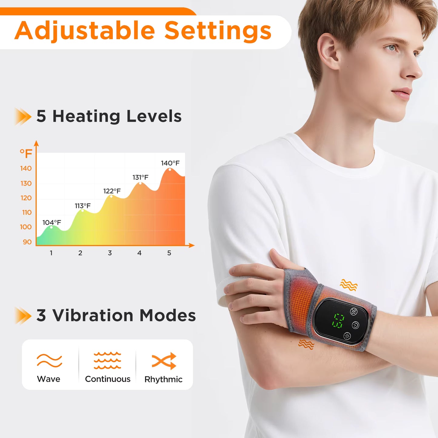 Electric Ankle Brace with Adjustable Hot Compress Vibration Massage Ankle Guard Band Carpal Tunnel Foot Protection Support Tool