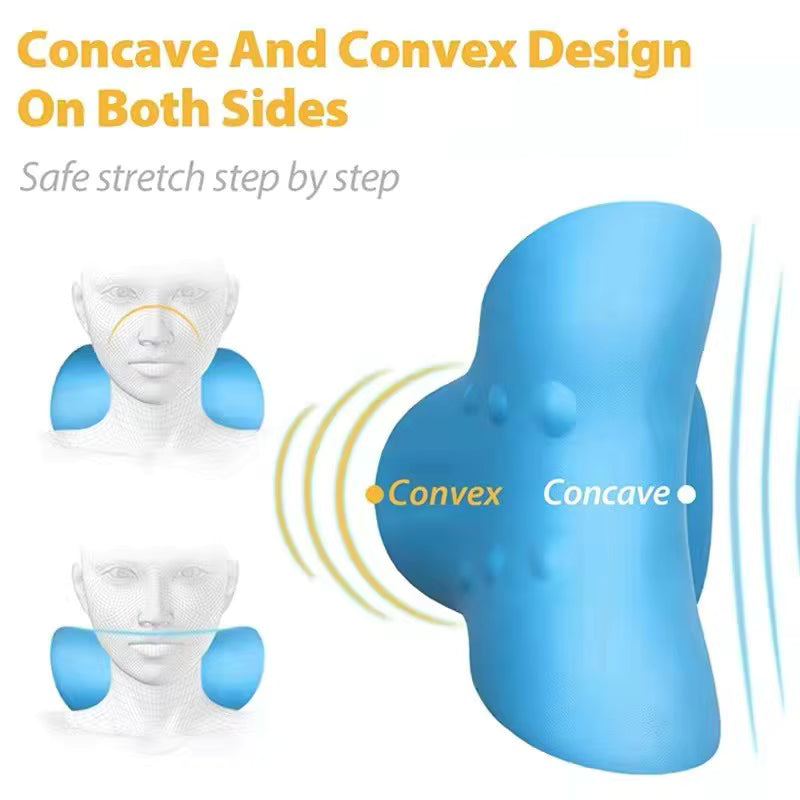 Cervical spine Massage pillow U shaped pillow Gravity shiatsu Cervical Massage pillow Neck and Shoulder Massage Blue Black