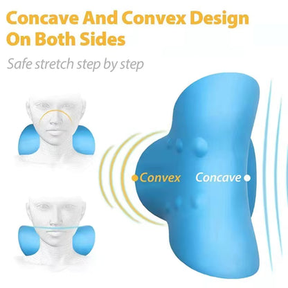 Cervical spine Massage pillow U shaped pillow Gravity shiatsu Cervical Massage pillow Neck and Shoulder Massage Blue Black