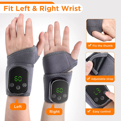 Electric Ankle Brace with Adjustable Hot Compress Vibration Massage Ankle Guard Band Carpal Tunnel Foot Protection Support Tool
