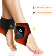 Electric Ankle Brace with Adjustable Hot Compress Vibration Massage Ankle Guard Band Carpal Tunnel Foot Protection Support Tool