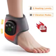 Electric Ankle Brace with Adjustable Hot Compress Vibration Massage Ankle Guard Band Carpal Tunnel Foot Protection Support Tool