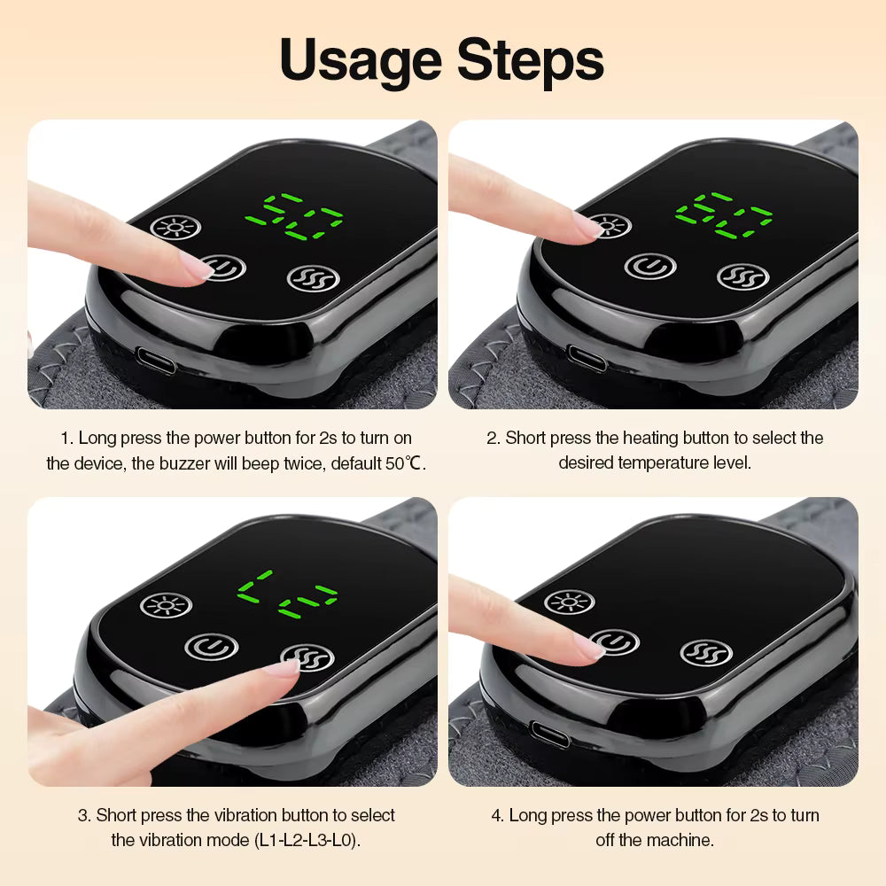 Electric Ankle Brace with Adjustable Hot Compress Vibration Massage Ankle Guard Band Carpal Tunnel Foot Protection Support Tool
