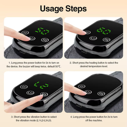 Electric Ankle Brace with Adjustable Hot Compress Vibration Massage Ankle Guard Band Carpal Tunnel Foot Protection Support Tool