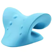 Cervical spine Massage pillow U shaped pillow Gravity shiatsu Cervical Massage pillow Neck and Shoulder Massage Blue Black